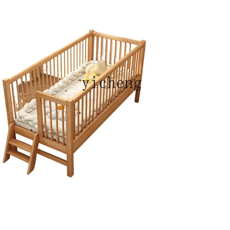 Tqh Children's Splicing Widened Bedside Babies' Bed Splicing Artifact Flat Beech Crib 
Tqh Children's Splicing Widened Bedside Babies' Bed Splicing Artifact Flat Beech Crib
