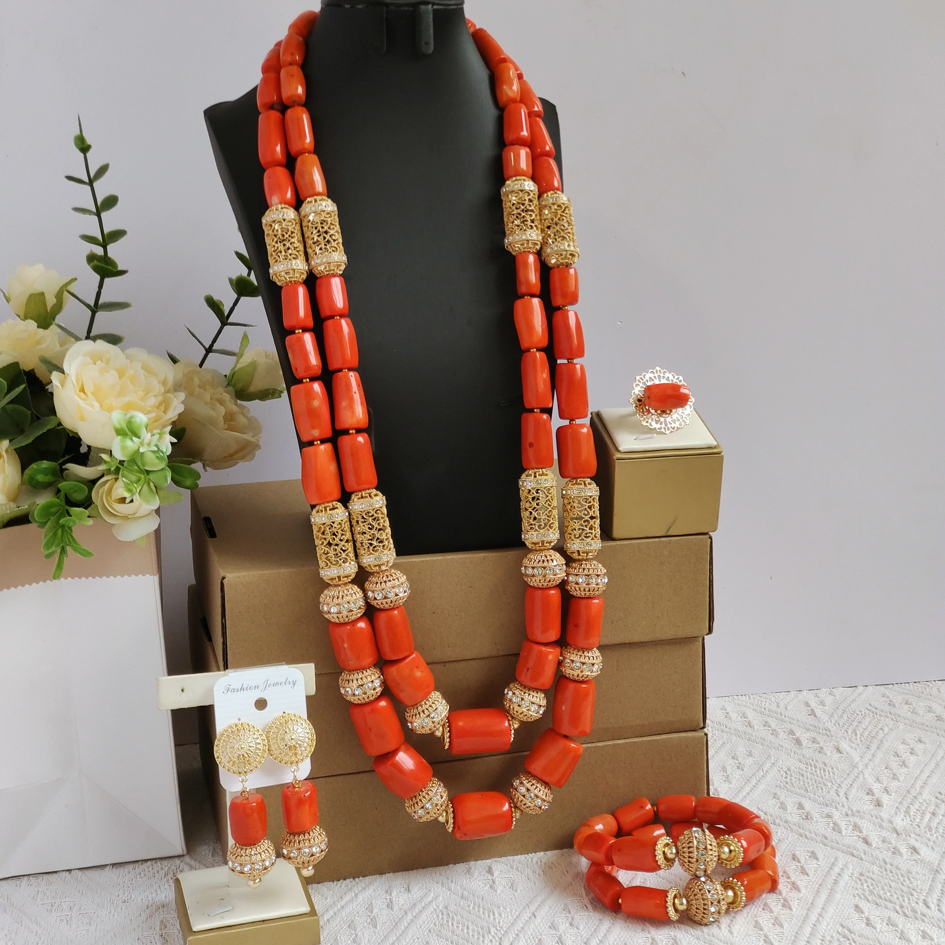 2026 Real Orange Coral Beads African Nigerian Wedding Accessories Bridal Jewelry Sets
2026 Real Orange Coral Beads African Nigerian Wedding Accessories Bridal Jewelry Sets