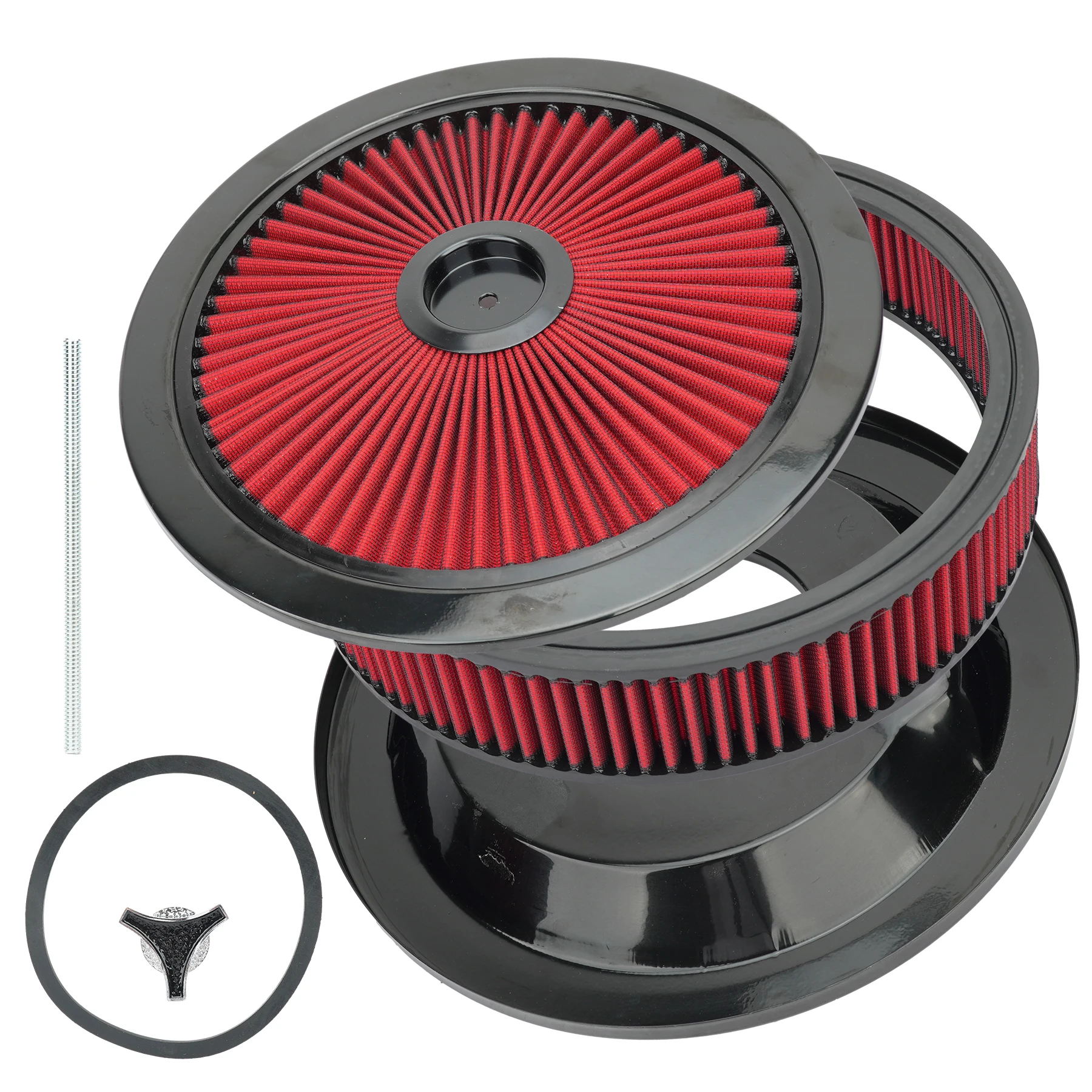 High Flow Round Air Filter for Ford Fiesta Chevy Silverado SBC BBC 5-1/8 Neck Flange Washable 14'' Sport Cold Air Intake Filter
High Flow Round Air Filter for Ford Fiesta Chevy Silverado SBC BBC 5-1/8 Neck Flange Washable 14'' Sport Cold Air Intake Filter
