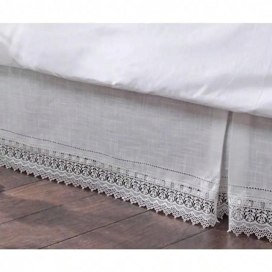 Lace Trim Bed Skirt Queen Size Ivory White Home Decor
Lace Trim Bed Skirt Queen Size Ivory White Home Decor
