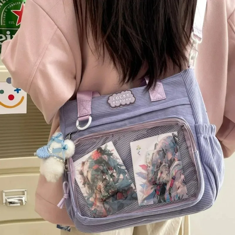New Japanese Design Girls' Ulzzang Y2k Ita Bag Transparent Crossbody Preppy Style Messenger Large Capacity Shoulder Bag
New Japanese Design Girls' Ulzzang Y2k Ita Bag Transparent Crossbody Preppy Style Messenger Large Capacity Shoulder Bag