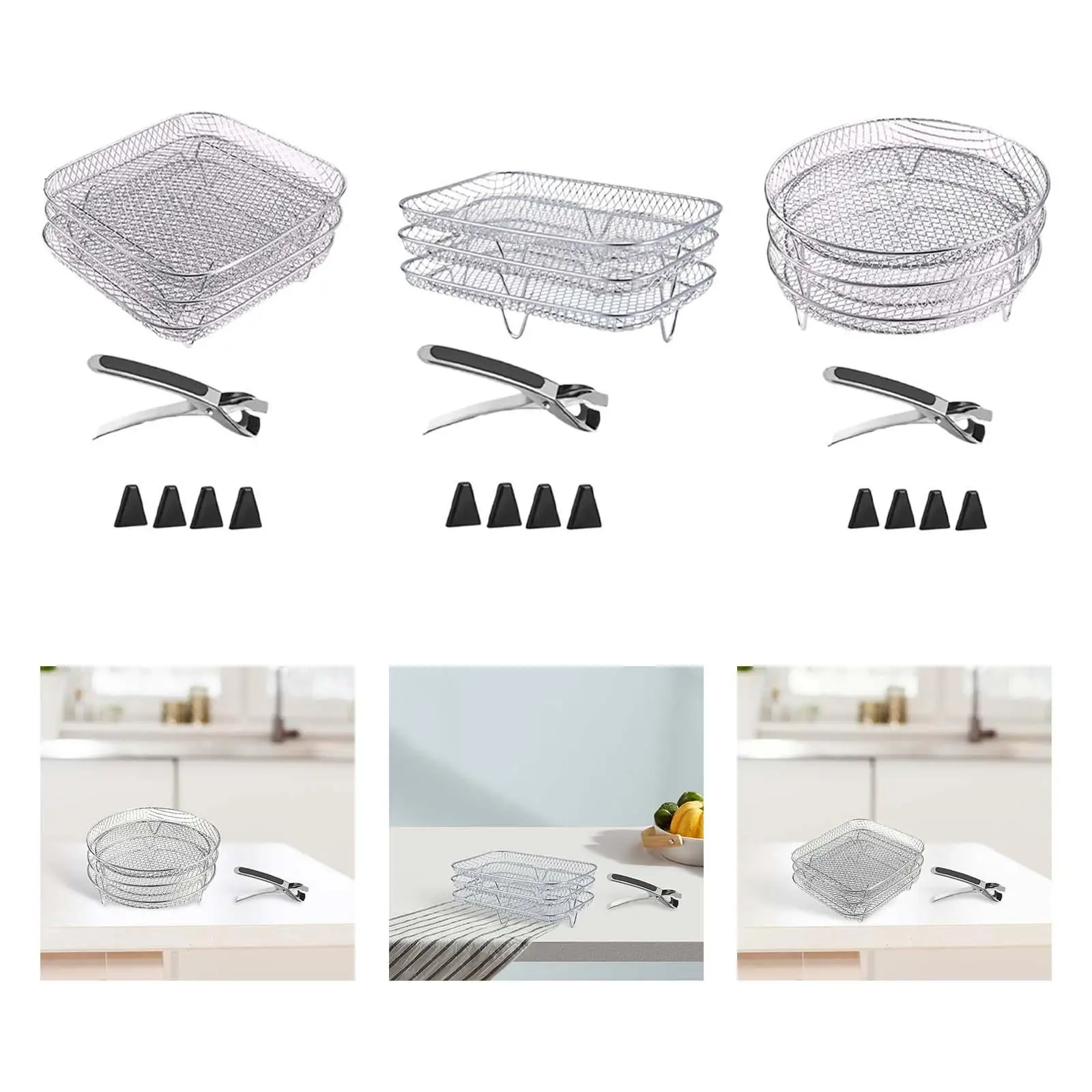 Air Fryer Rack Fits All 7''-8'' Air Fryer for Cooking, Baking and Roasting
Air Fryer Rack Fits All 7''-8'' Air Fryer for Cooking, Baking and Roasting