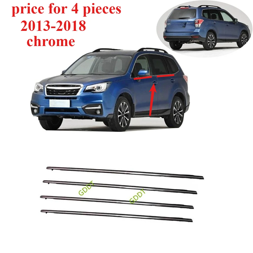 4 Pieces 1 Set Chrome Outside Moulding Belt Line Seal for Subaru Forester 2013-2018 61280SG031
4 Pieces 1 Set Chrome Outside Moulding Belt Line Seal for Subaru Forester 2013-2018 61280SG031