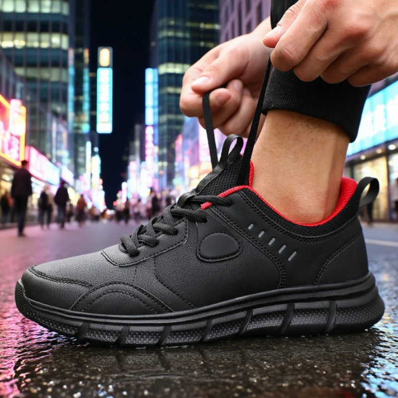 Men's Sneakers Classic Black Fashion Anti Slip Casual Outdoor Training Shoe Spring Autumn Lightweight Comfortable Work Shoes Men
Men's Sneakers Classic Black Fashion Anti Slip Casual Outdoor Training Shoe Spring Autumn Lightweight Comfortable Work Shoes Men