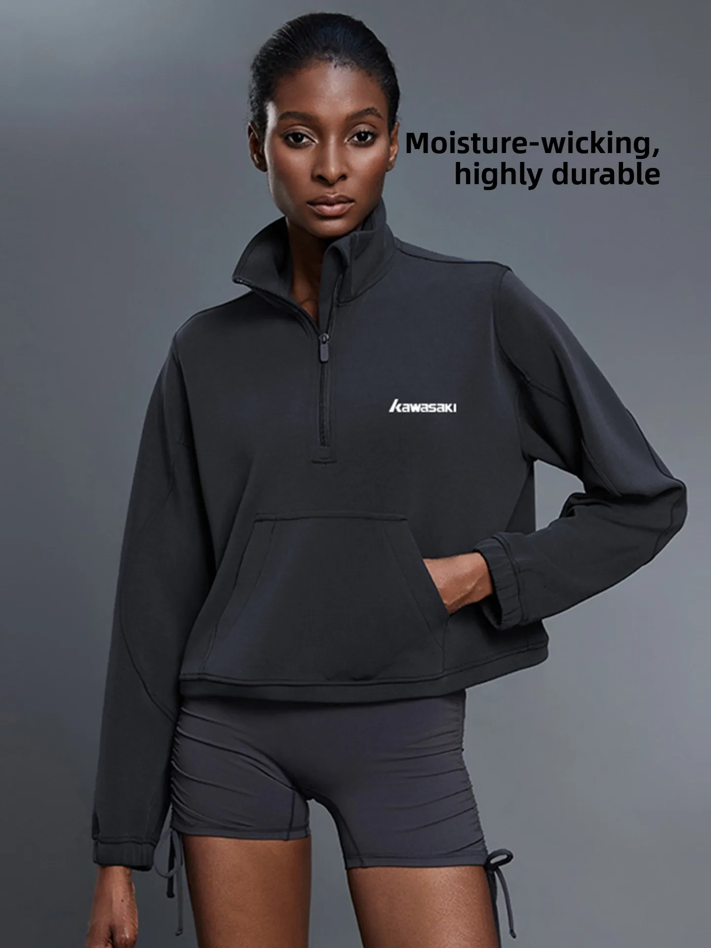 Свитшот с длинными рукавами свободного кроя для бега, йоги и фитнеса, удобный, дышащий, из хлопка, модала и спандекса, на молнии, с воротником-стойкой.
Свитшот с длинными рукавами свободного кроя для бега, йоги и фитнеса, удобный, дышащий, из хлопка, модала и спандекса, на молнии, с воротником-стойкой.