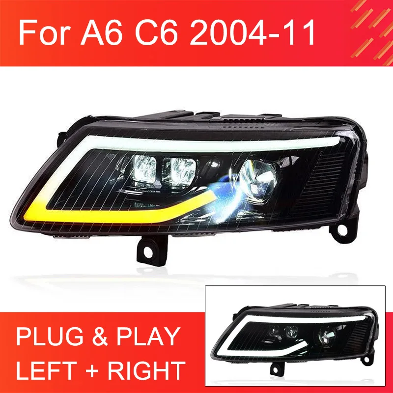 1 Pair LED Headlight Assembly for Audi A6 A6L C6 2004-2011 Headlights Plug and Play with LED DRL Turning Front Headlights
1 Pair LED Headlight Assembly for Audi A6 A6L C6 2004-2011 Headlights Plug and Play with LED DRL Turning Front Headlights