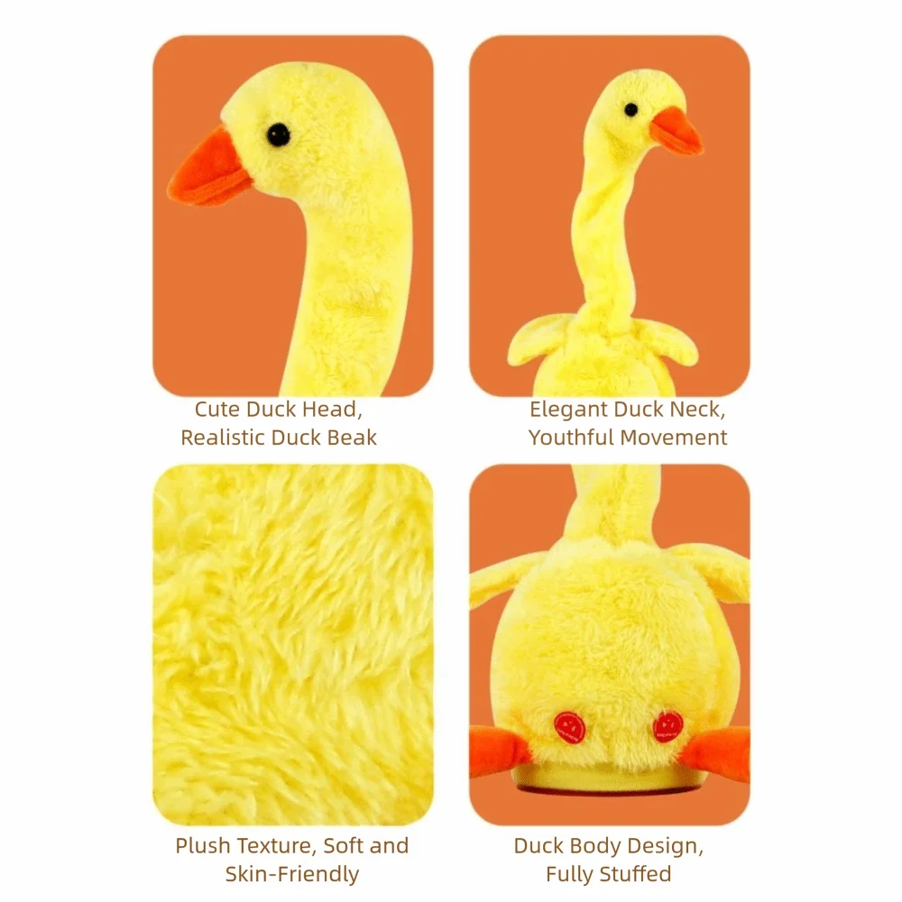 Material Electric Duck Recording Function Dancing Motion Repeating Talking Duck Talking Feature Repeating Function
Material Electric Duck Recording Function Dancing Motion Repeating Talking Duck Talking Feature Repeating Function
