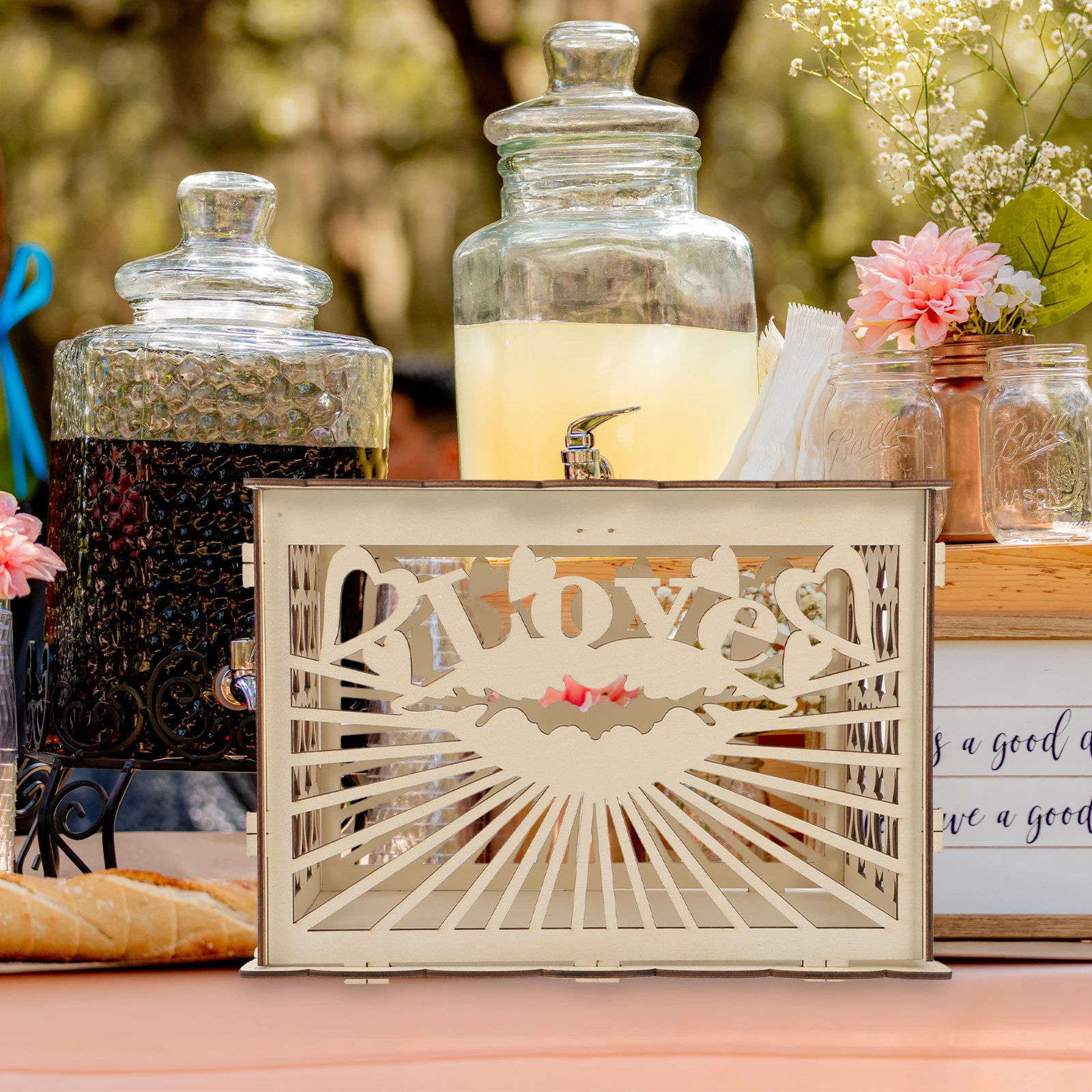 Wooden Card Box for Wedding Party Keepsake Large Capacity Money Gifts Postcards Envelopes Baby Shower Graduation Reception
Wooden Card Box for Wedding Party Keepsake Large Capacity Money Gifts Postcards Envelopes Baby Shower Graduation Reception