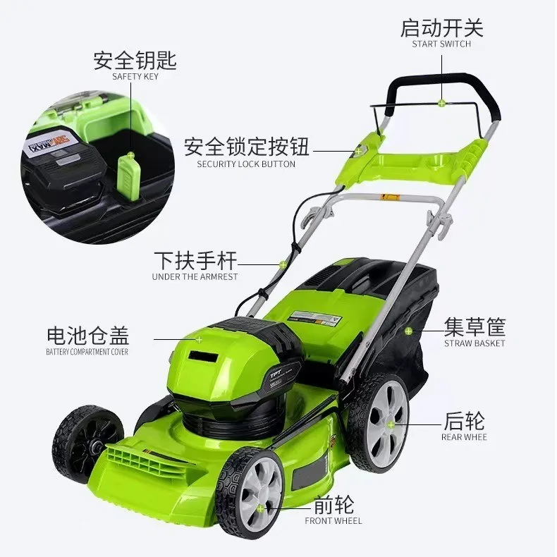 Hand-pushed 58V48V40V36V Lithium Battery Lawn Mower, Community Greening Urban Garden Weed Removal Lawn Mower
Hand-pushed 58V48V40V36V Lithium Battery Lawn Mower, Community Greening Urban Garden Weed Removal Lawn Mower