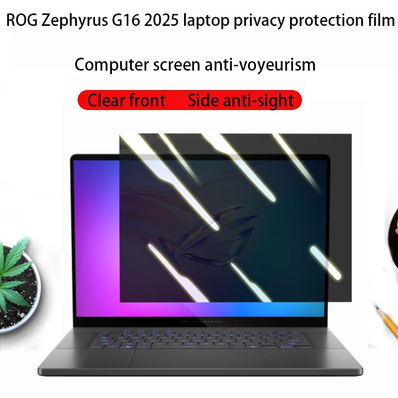 For 16-inch Asus ROG Zephyrus G16 GU605C 2025 Laptop Privacy Protection Film 2025 GA605W/GU605M Computer Screen Anti-Voyeur Film
For 16-inch Asus ROG Zephyrus G16 GU605C 2025 Laptop Privacy Protection Film 2025 GA605W/GU605M Computer Screen Anti-Voyeur Film