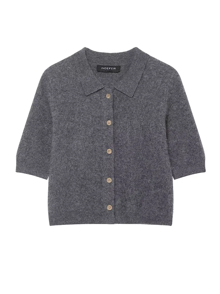 HH Winter Woman Elegant Loose Single Breasted Short Sleeves Knitting Short Coat Female Casual Turn-down Collar Solid Warm Coat
HH Winter Woman Elegant Loose Single Breasted Short Sleeves Knitting Short Coat Female Casual Turn-down Collar Solid Warm Coat