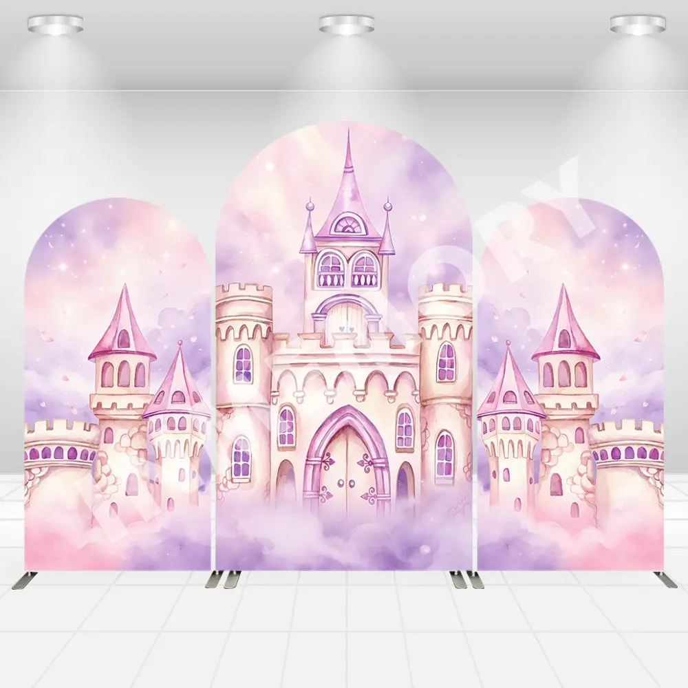 Purple theme Princess Castle Arch Cover Backdrop for Girls Kids Baby Shower Party Decors Arched Wall Background Photobooth
Purple theme Princess Castle Arch Cover Backdrop for Girls Kids Baby Shower Party Decors Arched Wall Background Photobooth