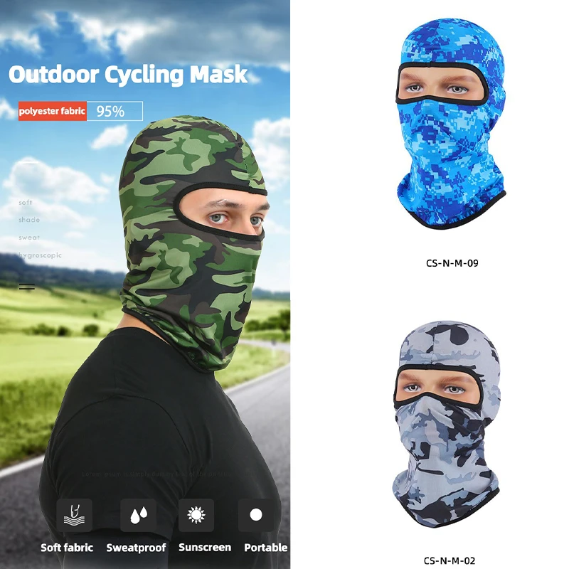 Camouflage Mask Cool Full Face Cycling UV Protection for Men Quick-Dry Lycra for Road Bicycling Skiing and Summer Sun Motorcycle
Camouflage Mask Cool Full Face Cycling UV Protection for Men Quick-Dry Lycra for Road Bicycling Skiing and Summer Sun Motorcycle