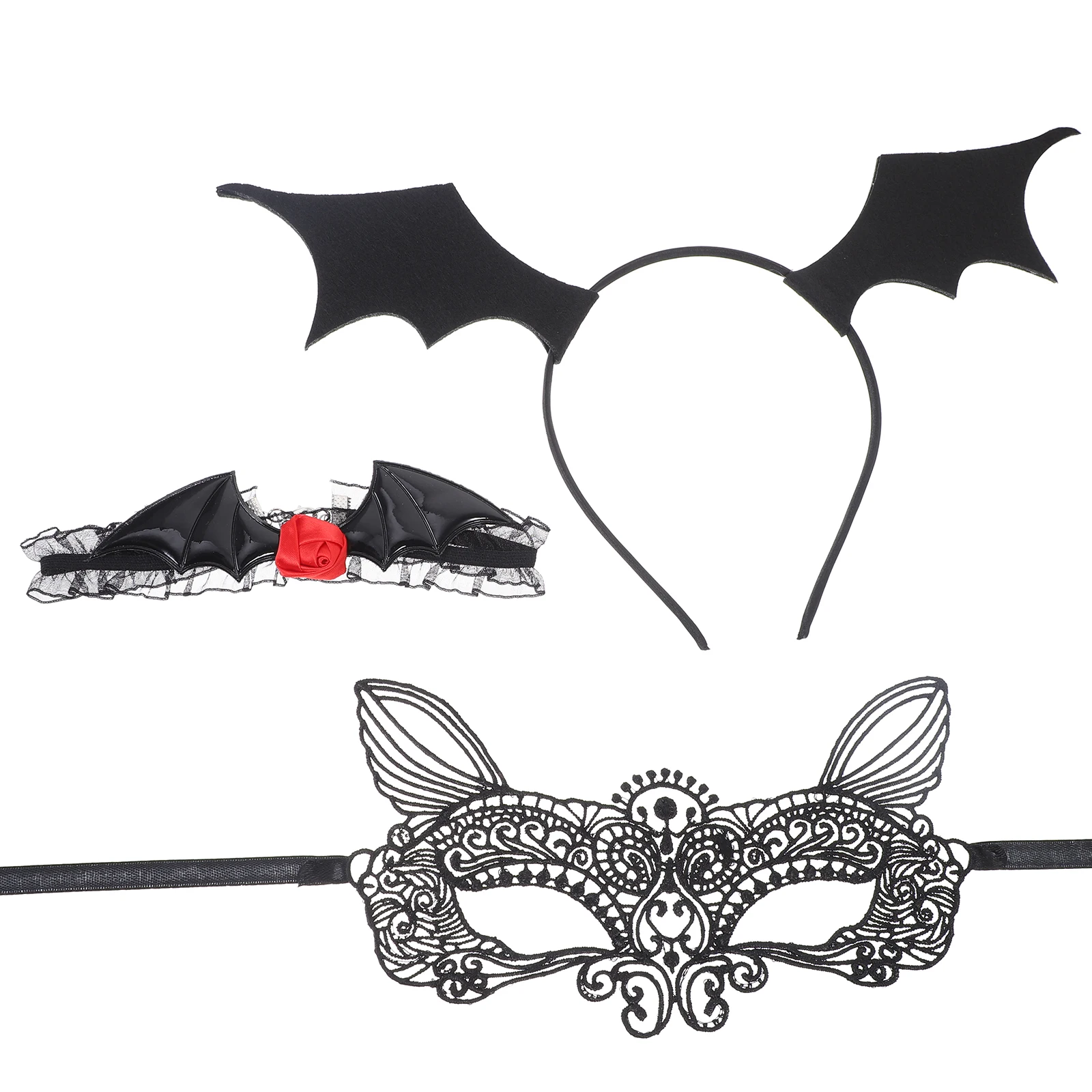 1 set Bat Hair Accessories Women Halloween Costumes Sexy Trendy Masquerade Mask Lace Eye Mask Headband Decorations Cloth
1 set Bat Hair Accessories Women Halloween Costumes Sexy Trendy Masquerade Mask Lace Eye Mask Headband Decorations Cloth