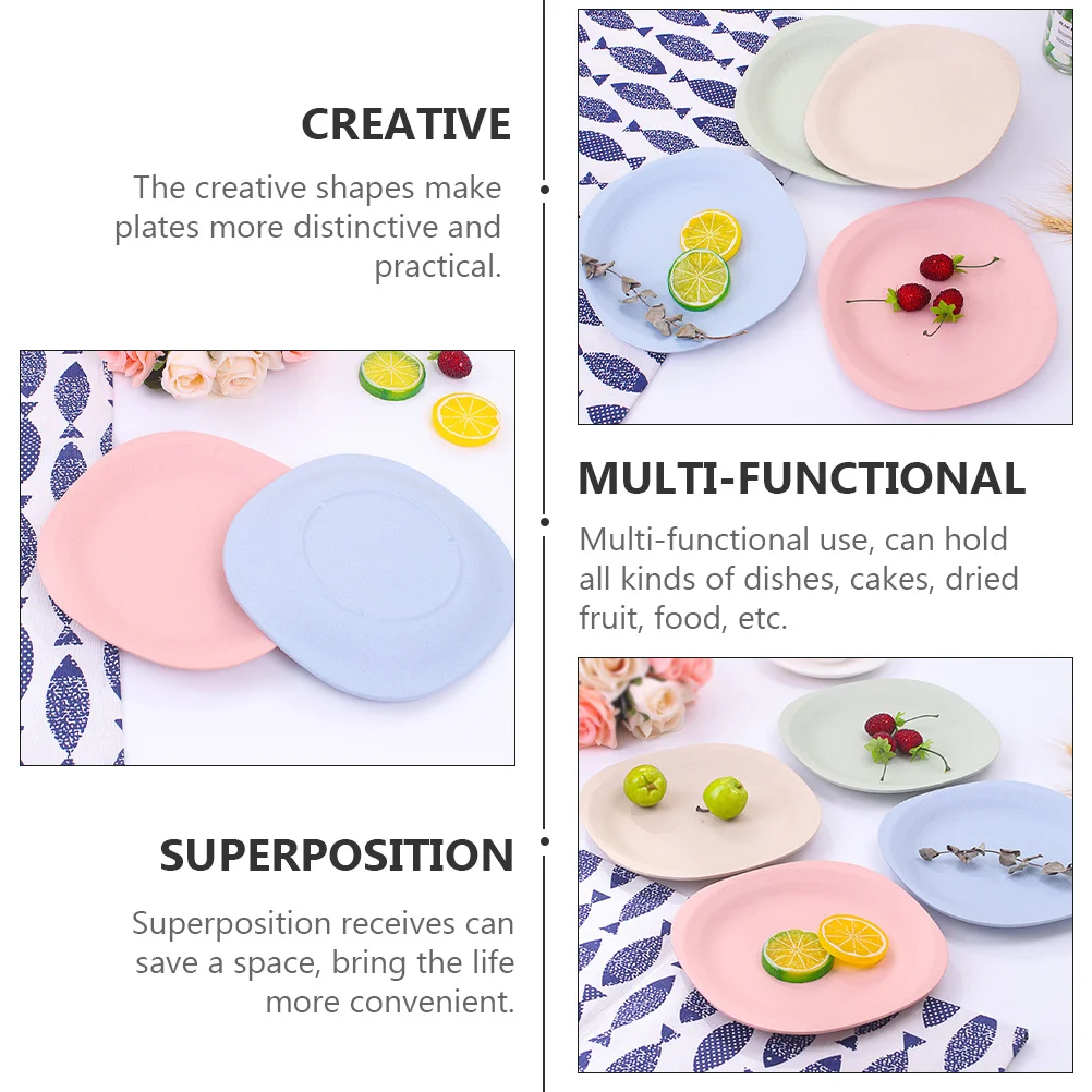 4Pcs Square Wheat Straw Food Storage Plates Set Eco Friendly Snack Fruit Dessert Tray Multipurpose Kitchen Supplies
4Pcs Square Wheat Straw Food Storage Plates Set Eco Friendly Snack Fruit Dessert Tray Multipurpose Kitchen Supplies