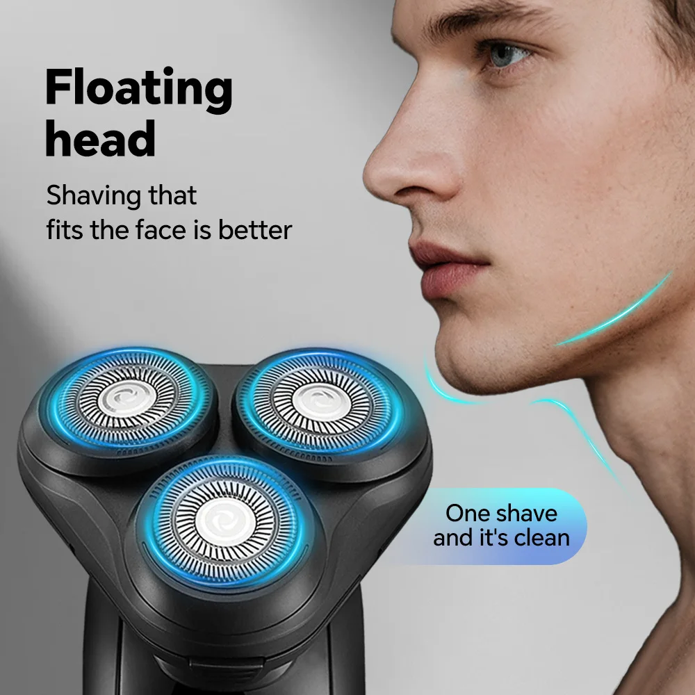 Electrical Rotary Shaver for Men 3D Floating Blade Washable Type-C USB Rechargeable Shaving Beard Machine
Electrical Rotary Shaver for Men 3D Floating Blade Washable Type-C USB Rechargeable Shaving Beard Machine