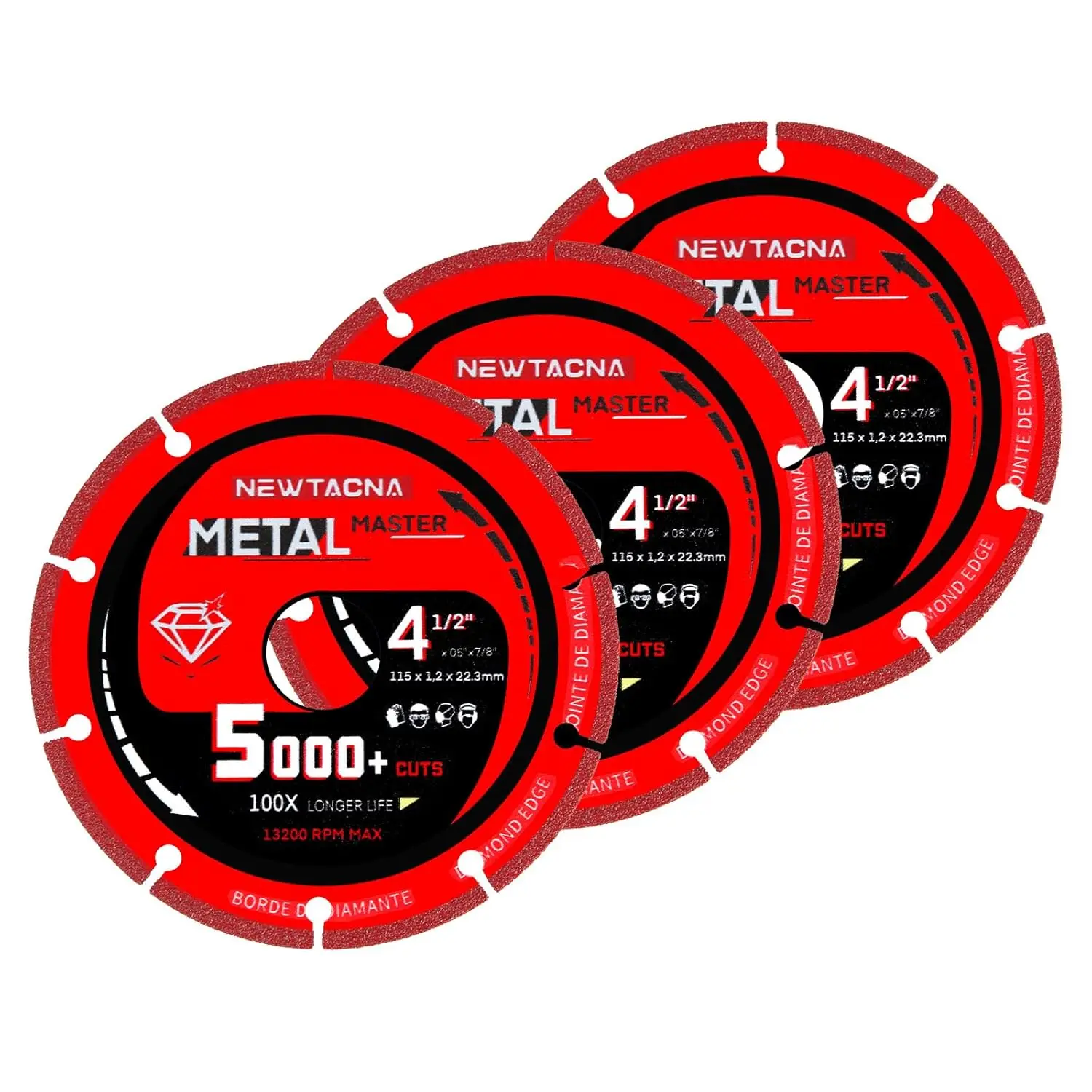 4.5" Diamond Cut Off Wheel for Metal, 115mm Angle Grinder Cutting Disc, Steel Blade
4.5" Diamond Cut Off Wheel for Metal, 115mm Angle Grinder Cutting Disc, Steel Blade