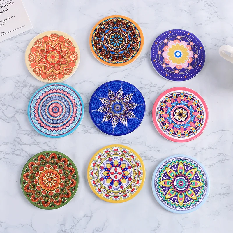 10 X Europe and America Round Ceramic Coasters Mandala Flower Patterned Kitchen Household Tools Restaurant Supplies
10 X Europe and America Round Ceramic Coasters Mandala Flower Patterned Kitchen Household Tools Restaurant Supplies