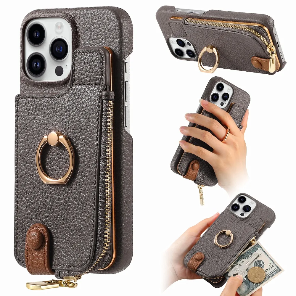 Ring Wrist Strap Leather Wallet with Card Holder Phone Case for iPhone 16 15 14 11 Pro Max XS XR 7 8 Plus 13 12 Mini Cover
Ring Wrist Strap Leather Wallet with Card Holder Phone Case for iPhone 16 15 14 11 Pro Max XS XR 7 8 Plus 13 12 Mini Cover