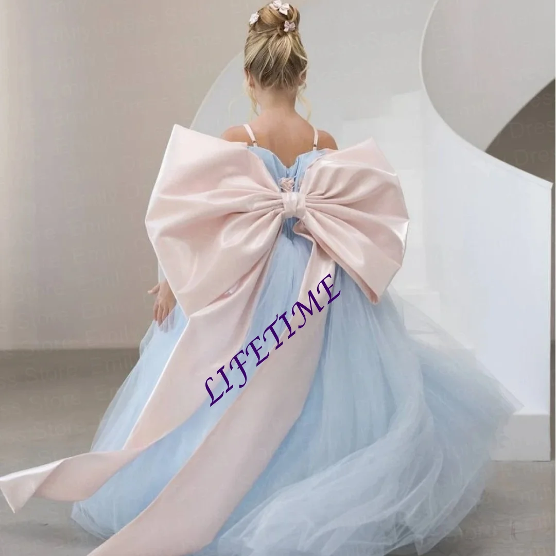 Customized Pink Flower Girl Dress For Wedding Sleeveless Applique Puffy With Bow Kids Birthday First Communion Baby Gown
Customized Pink Flower Girl Dress For Wedding Sleeveless Applique Puffy With Bow Kids Birthday First Communion Baby Gown