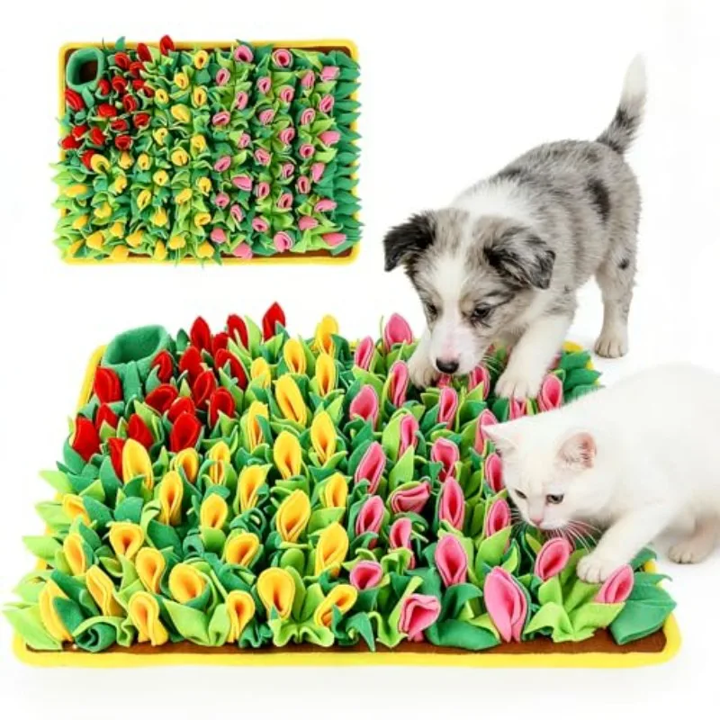 Dog Snuffle Mat 23.62''*15.75'' | Stimulating Brain Training Toy for Small And Medium Dogs, Cats, Rabbits | Helps Control Eating Speed And Train Sense of Smell | Orchid Style
Dog Snuffle Mat 23.62''*15.75'' | Stimulating Brain Training Toy for Small And Medium Dogs, Cats, Rabbits | Helps Control Eating Speed And Train Sense of Smell | Orchid Style