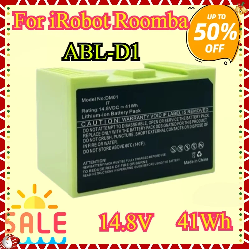 New 14.4V 41Wh Cleaner Battery ABL-D1 for IRobot Roomba I Series and I7 I7+ I8 E5 7150 7550 E5150 E5152 4624864 ABL-D1
New 14.4V 41Wh Cleaner Battery ABL-D1 for IRobot Roomba I Series and I7 I7+ I8 E5 7150 7550 E5150 E5152 4624864 ABL-D1