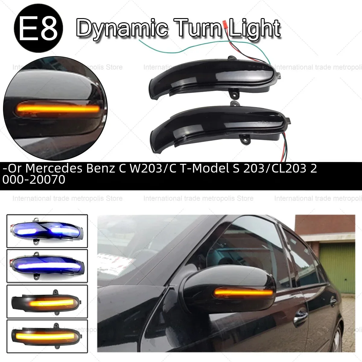 Динамический указатель поворота для Mercedes Benz C W203/C T-Modell S 203/CL203 2000-2007
Динамический указатель поворота для Mercedes Benz C W203/C T-Modell S 203/CL203 2000-2007