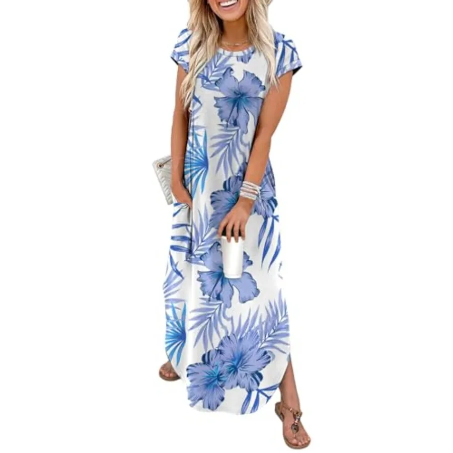 WIHOLL Summer Dresses Cap Sleeve Crewneck Maxi Long Casual Dress with Pockets Beach Vacation Sundresses 2026 Trendy
WIHOLL Summer Dresses Cap Sleeve Crewneck Maxi Long Casual Dress with Pockets Beach Vacation Sundresses 2026 Trendy