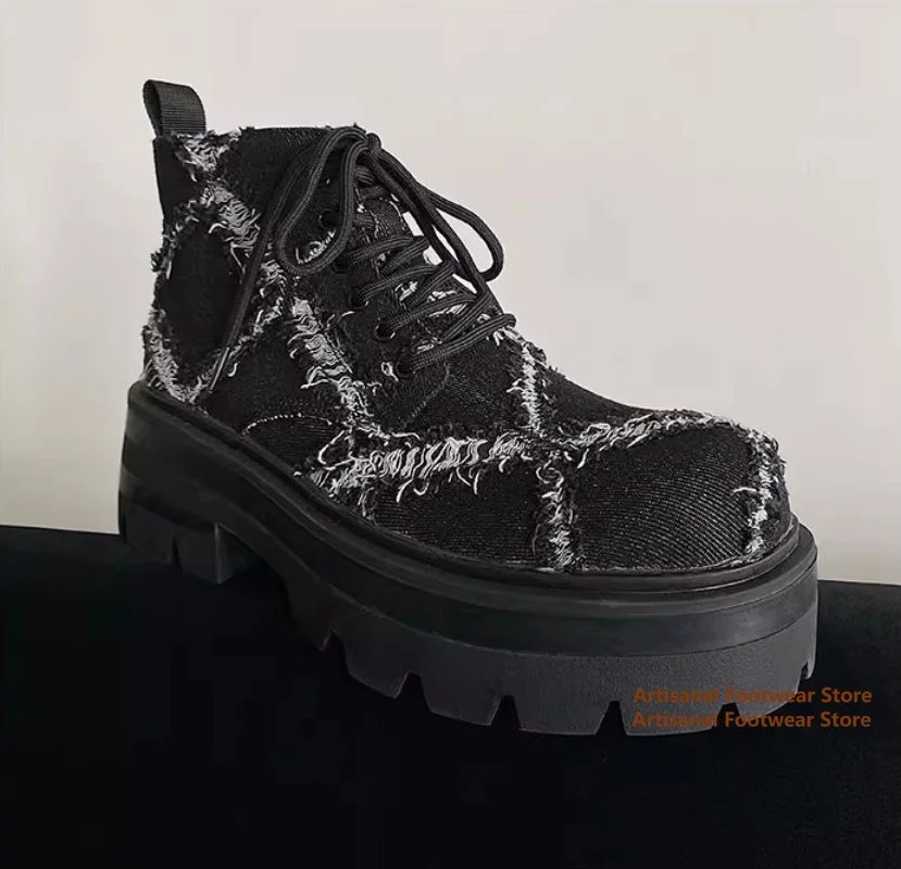 Big Round Toe Derby Shoes High Top Lace Up Men's Boots Thick Soled Height Increasing Men's Shoes Trendy Leather Casual Shoes
Big Round Toe Derby Shoes High Top Lace Up Men's Boots Thick Soled Height Increasing Men's Shoes Trendy Leather Casual Shoes