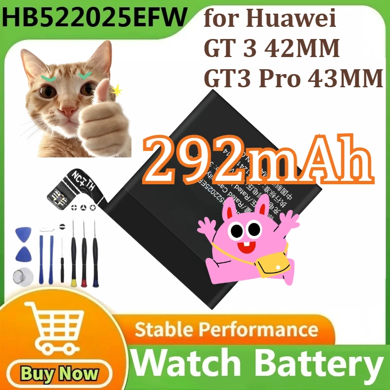 2025 Years 100% New HB522025EFW Replacement Watch Battery for Huawei GT 3 42MM GT3 Pro 43MM Smart Bateria + Tools
2025 Years 100% New HB522025EFW Replacement Watch Battery for Huawei GT 3 42MM GT3 Pro 43MM Smart Bateria + Tools