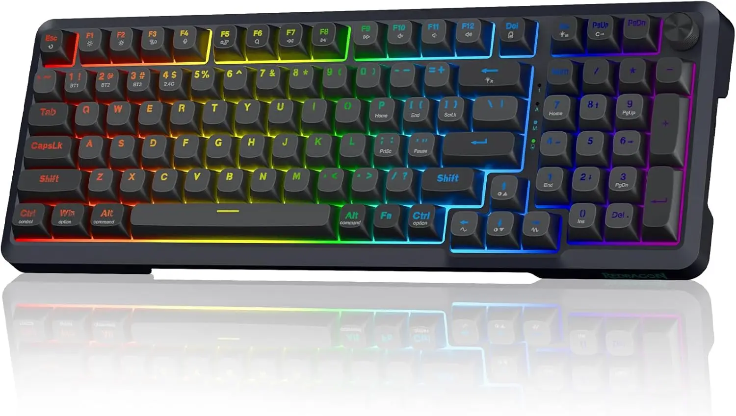 Wireless Mechanical Keyboard, RGB Gaming Keyboard with Volume Knob, Pre-Lubed Linear Switches, 98 Keys Hot Swappable, MDA-Profil
Wireless Mechanical Keyboard, RGB Gaming Keyboard with Volume Knob, Pre-Lubed Linear Switches, 98 Keys Hot Swappable, MDA-Profil