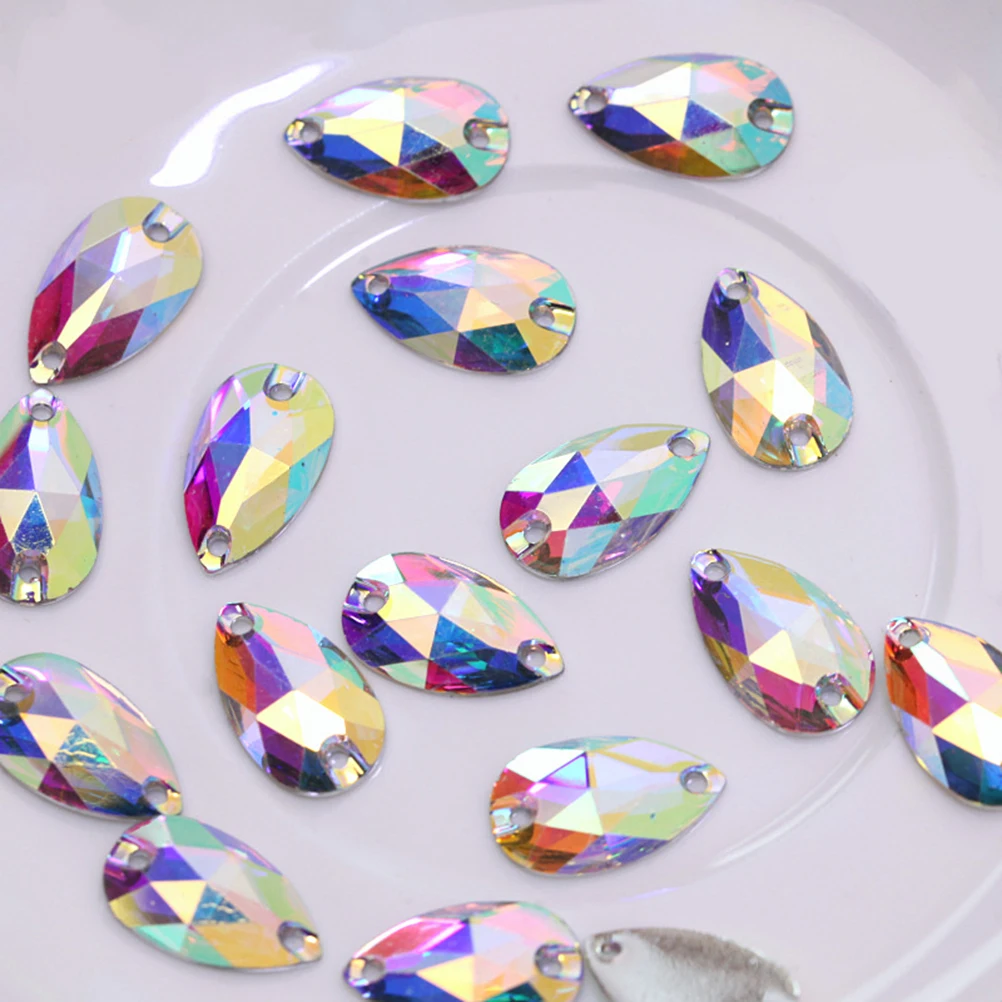 50 Pcs Water Drop Drills AB Color Rhinestones Flat Back Resin Embellishments Decorative Crystals Craft Supplies
50 Pcs Water Drop Drills AB Color Rhinestones Flat Back Resin Embellishments Decorative Crystals Craft Supplies