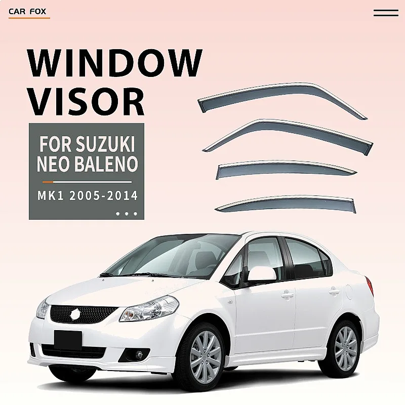 For SUZUKI Neo Baleno 2005-2014 Car Window Visor Rain Sun Shade Side Shield Auto Accessories
For SUZUKI Neo Baleno 2005-2014 Car Window Visor Rain Sun Shade Side Shield Auto Accessories