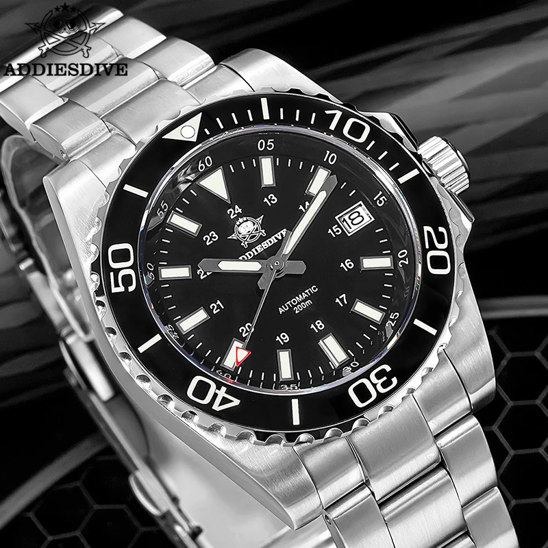 ADDIESDIVE Automatic Watch Men Sapphire Glass Japan 8215 Mechanical Wristwatch Ceramic Bezel 200m Waterproof Diving Men's Watch
ADDIESDIVE Automatic Watch Men Sapphire Glass Japan 8215 Mechanical Wristwatch Ceramic Bezel 200m Waterproof Diving Men's Watch