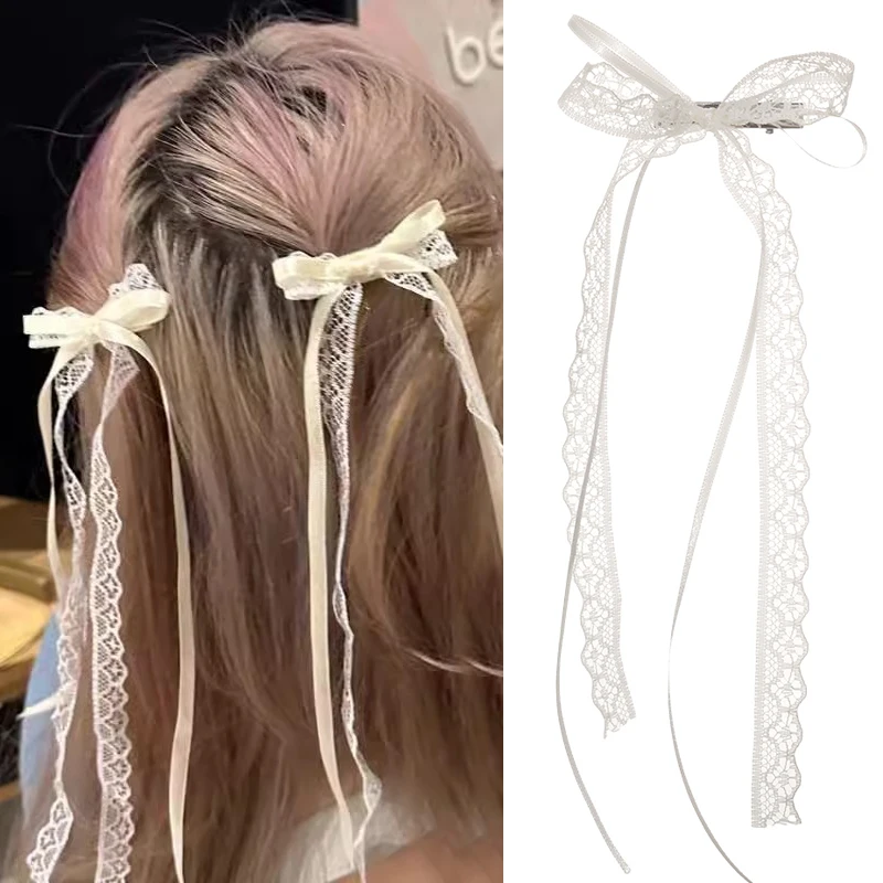 2pcs Korean Lace Bow Hair Clip Trend Long Ribbon Hairpins Barrettes Headband for Women Girl Hair Accessories Wedding Jewelry
2pcs Korean Lace Bow Hair Clip Trend Long Ribbon Hairpins Barrettes Headband for Women Girl Hair Accessories Wedding Jewelry