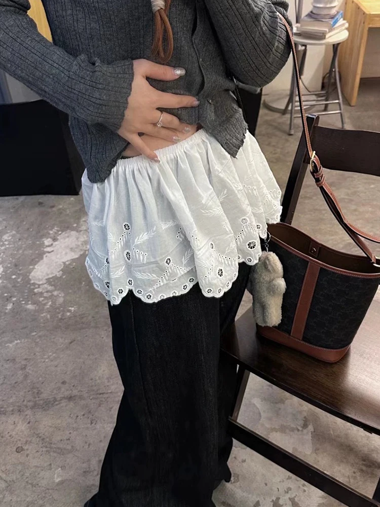 Korean Sle Sweet Girl Cotton Embroidery Hollow out Super ort f Skirt Women's Faionable Four Seasons Match Small Size
Korean Sle Sweet Girl Cotton Embroidery Hollow out Super ort f Skirt Women's Faionable Four Seasons Match Small Size