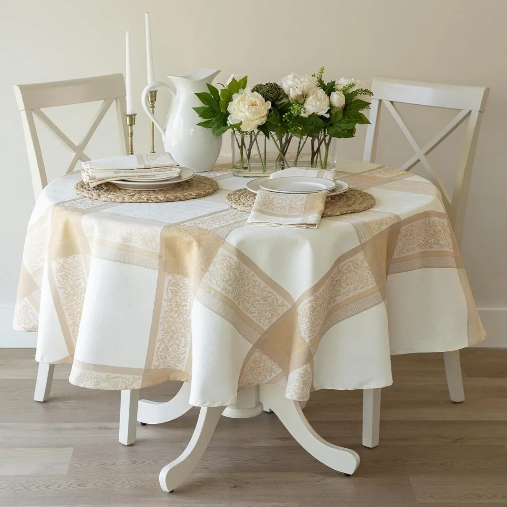 Benson Mills Luxurious Heavyweight Jacquard Tablecloth with Gold Highlights for Autumn, Thanksgiving, and Festive Dining
Benson Mills Luxurious Heavyweight Jacquard Tablecloth with Gold Highlights for Autumn, Thanksgiving, and Festive Dining