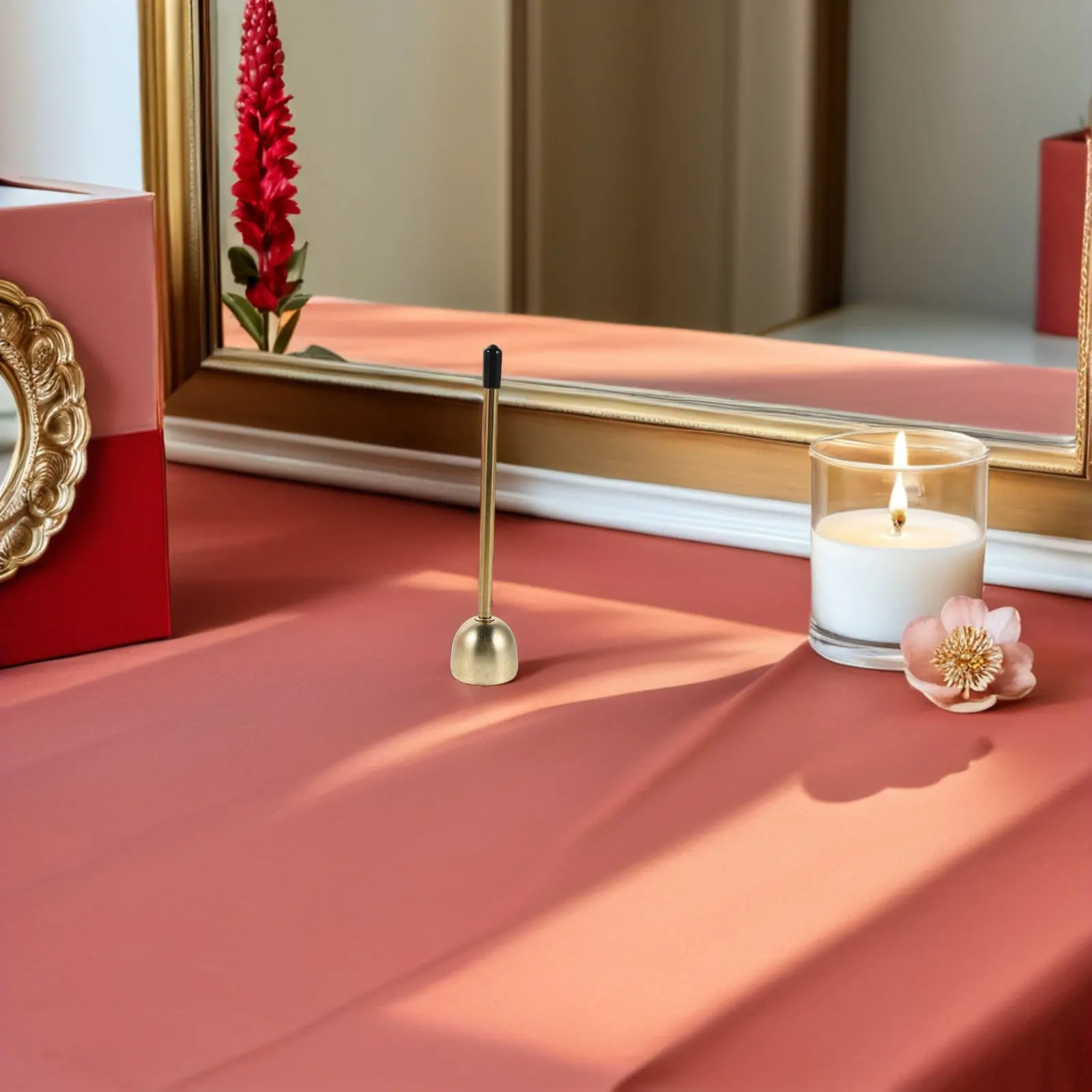Metal Snuffer Vintage Bell Shape Long Handle Flame Extinguisher Decorative Wick Extinguishing Tool Stylish Fire
Metal Snuffer Vintage Bell Shape Long Handle Flame Extinguisher Decorative Wick Extinguishing Tool Stylish Fire