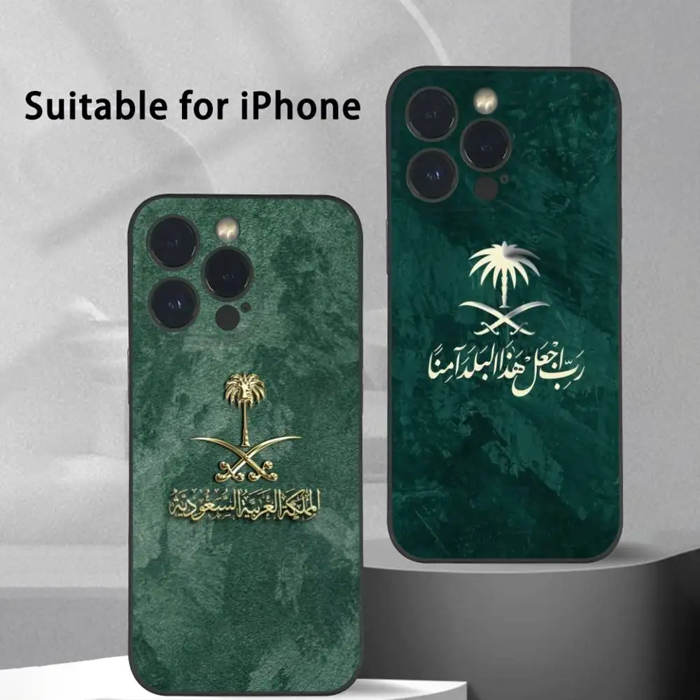 Cool Luxury Gold Saudi Arabia Phone Case For IPhone 15 14 13 12 11 Pro Xs Max Mini XR X 7 8 Plus Black Frosted Soft Shell Funda
Cool Luxury Gold Saudi Arabia Phone Case For IPhone 15 14 13 12 11 Pro Xs Max Mini XR X 7 8 Plus Black Frosted Soft Shell Funda