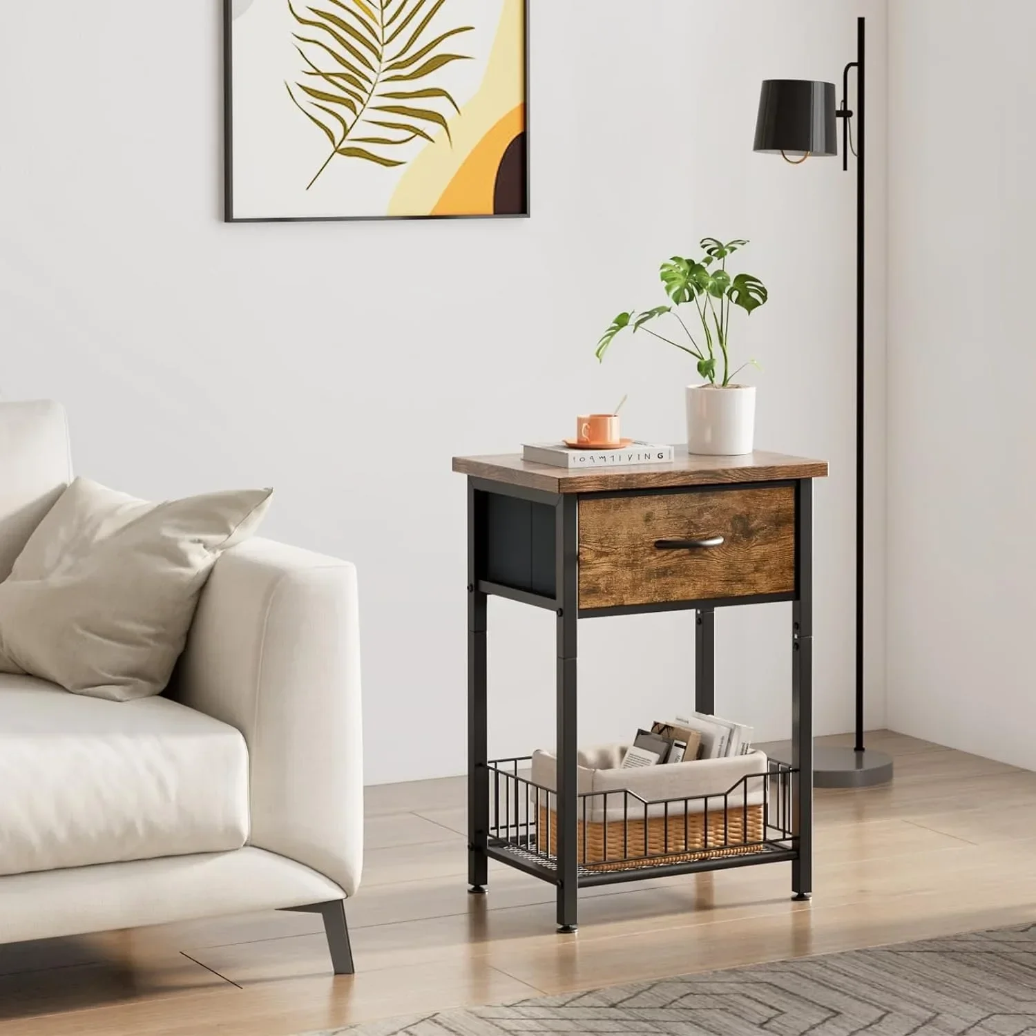 Nightstand End Tables Tall Night Stand with Storage Shelves,Narrow Side Table for Small Space Living Room Bedroom Office A
Nightstand End Tables Tall Night Stand with Storage Shelves,Narrow Side Table for Small Space Living Room Bedroom Office A