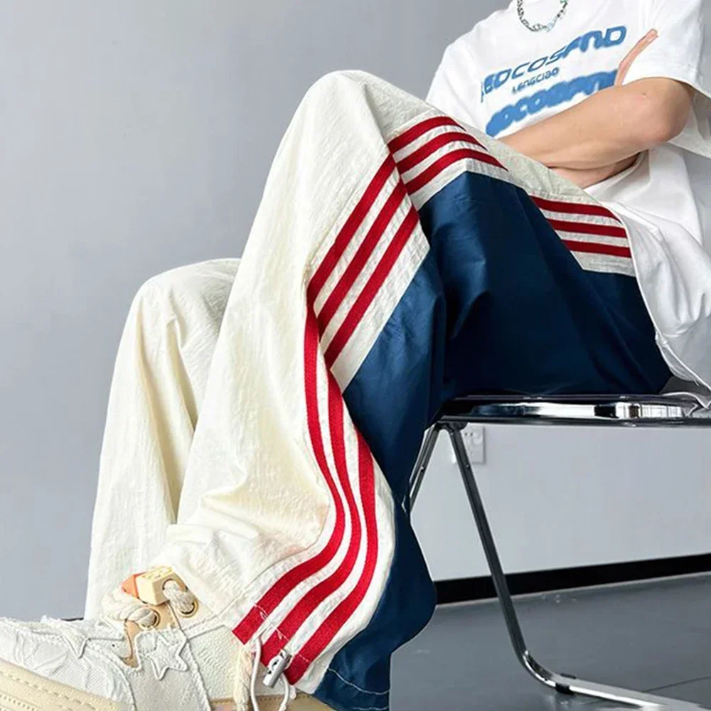 Spring And Autumn Y2k Sweatpants Thin American Street Color Matching Loose Casual Striped Contrasting Color Mens Trousers
Spring And Autumn Y2k Sweatpants Thin American Street Color Matching Loose Casual Striped Contrasting Color Mens Trousers