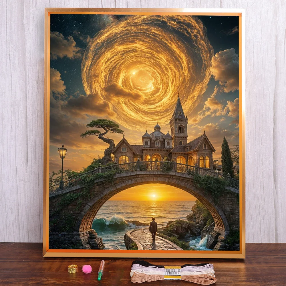 Landscape Sun Bridge Printed Canvas Cross-Stitch Set Embroidery Craft Handicraft Handiwork Knitting Different For Adults Design
Landscape Sun Bridge Printed Canvas Cross-Stitch Set Embroidery Craft Handicraft Handiwork Knitting Different For Adults Design