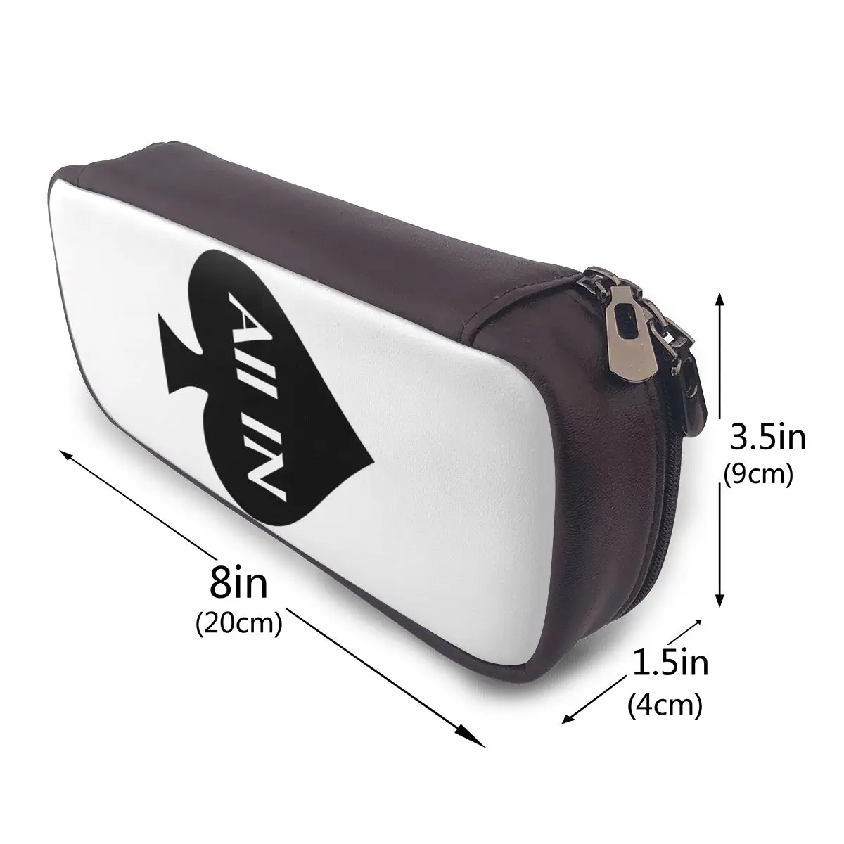 Poker All IN Design For Poker Players Leather Pencil Case Pen Holder Storage Large Capacity Pen Box Pencil Bag for Kids School
Poker All IN Design For Poker Players Leather Pencil Case Pen Holder Storage Large Capacity Pen Box Pencil Bag for Kids School