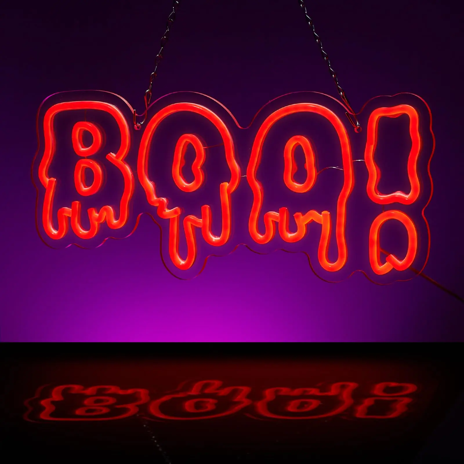 BOO LED Neon Sign for Wall Decor USB Dimmable Switch Spooky Light Up Halloween Party Haunted Mansion Decorations Orange Black
BOO LED Neon Sign for Wall Decor USB Dimmable Switch Spooky Light Up Halloween Party Haunted Mansion Decorations Orange Black