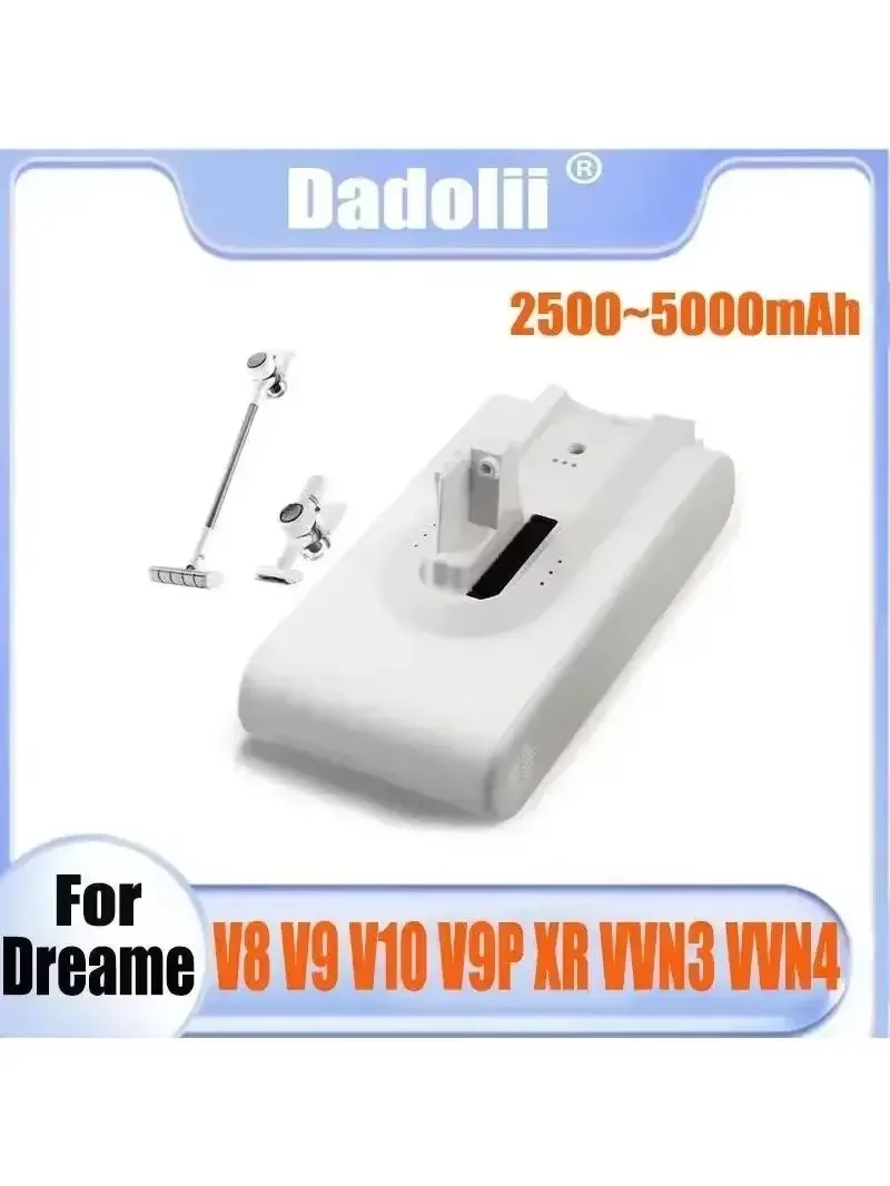 Upgrade Lithium Battery for Dreame V8 V9 V10 V9P XR VVN3 VVN4 5000mAh Long-Lasting Cordless Handheld Vacuum Cleaner Battery Pack
Upgrade Lithium Battery for Dreame V8 V9 V10 V9P XR VVN3 VVN4 5000mAh Long-Lasting Cordless Handheld Vacuum Cleaner Battery Pack
