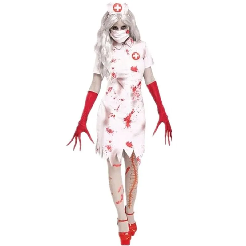 Halloween Bloodstained Nurse Costume Dress Women's Fashionable Stage Performance Traditional Chinese Ethnic Clothing
Halloween Bloodstained Nurse Costume Dress Women's Fashionable Stage Performance Traditional Chinese Ethnic Clothing