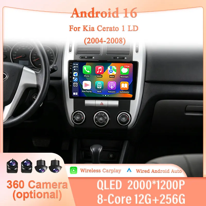 9" Android 16 Car Stereo for Kia Cerato 1 LD 2004-2008 IPS HD Wireless CarPlay Android Auto GPS Navi BT WiFi DSP Head Unit Radio
9" Android 16 Car Stereo for Kia Cerato 1 LD 2004-2008 IPS HD Wireless CarPlay Android Auto GPS Navi BT WiFi DSP Head Unit Radio