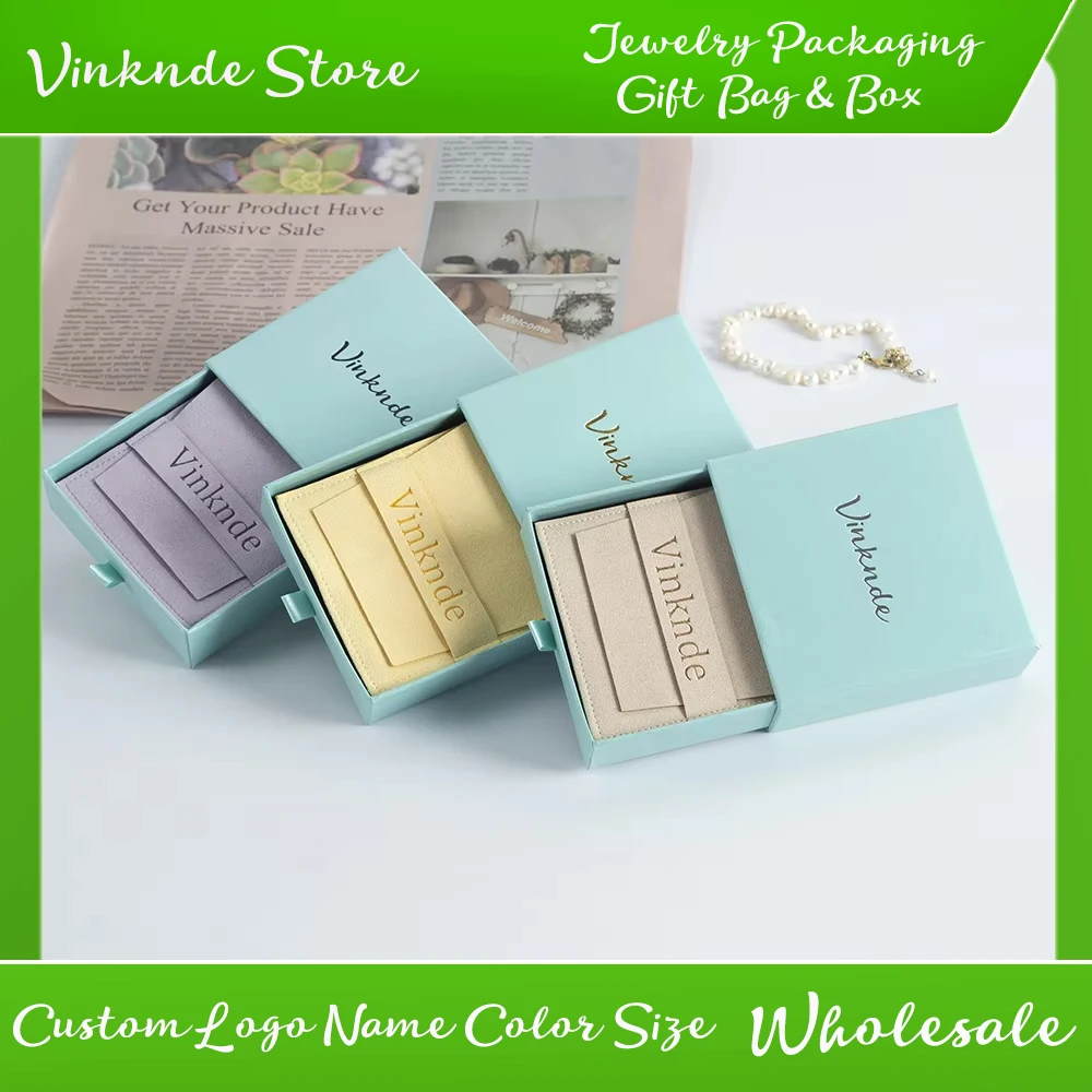 24pcs/lot Bulk Custom logo Cardboard Jewelry Organizer Drawers Gift Boxes for Earring Ring Necklace Bracelet Case Suede Dust Bag
24pcs/lot Bulk Custom logo Cardboard Jewelry Organizer Drawers Gift Boxes for Earring Ring Necklace Bracelet Case Suede Dust Bag