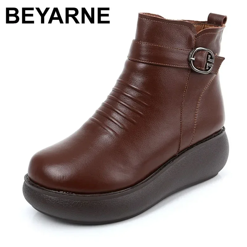 Женские зимние ботинки beyenne, водонепроницаемые, из натуральной кожи и на платформе, с коротким верхом, теплая зимняя обувь, 100%
Женские зимние ботинки beyenne, водонепроницаемые, из натуральной кожи и на платформе, с коротким верхом, теплая зимняя обувь, 100%