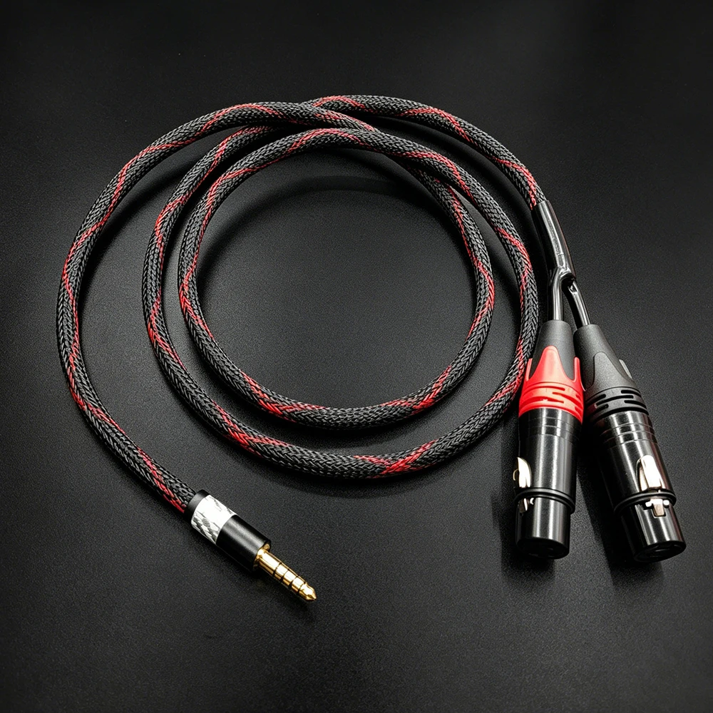 Aouyade 4.4mm Male/female to L+R 2x XLR 3Pin Plug Headphone Audio Balanced Cable Canare L-4E6S
Aouyade 4.4mm Male/female to L+R 2x XLR 3Pin Plug Headphone Audio Balanced Cable Canare L-4E6S